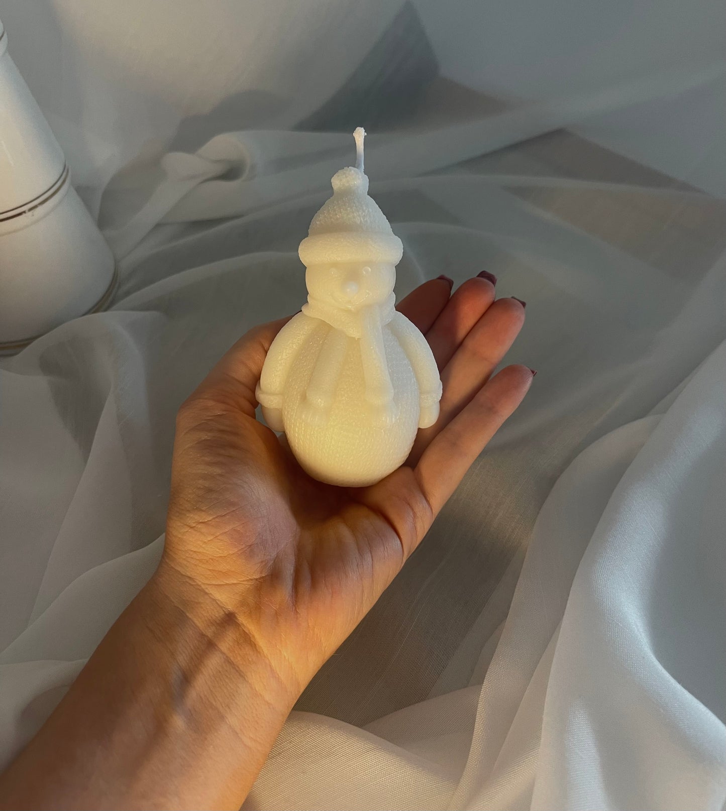 Snowman Candle