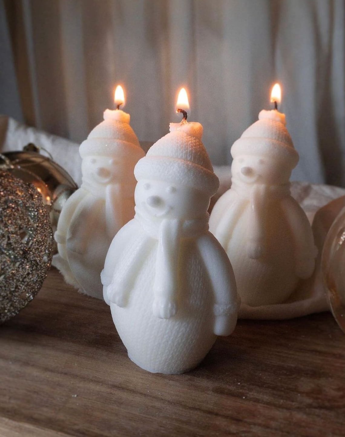 Snowman Candle
